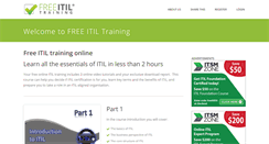 Desktop Screenshot of freeitiltraining.com