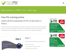 Tablet Screenshot of freeitiltraining.com